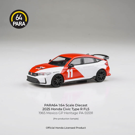 PARA64 1:64 2025 Honda Civic TYPE R FL5 1965 Mexico GP Heritage PA-55591