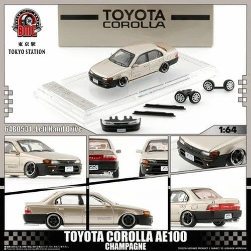 BMC 1:64 Toyota Corolla AE100 Champagne CDX Exclusive Tokyo Station 64B0531