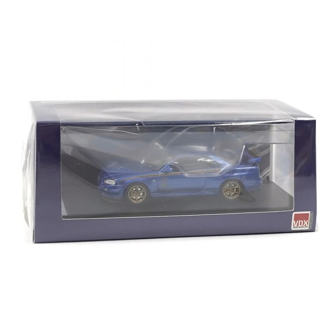 MOTORHELIX 1:64 Nissan Skyline GT‑R (R34) Customized Bayside Blue Hong Kong Toy