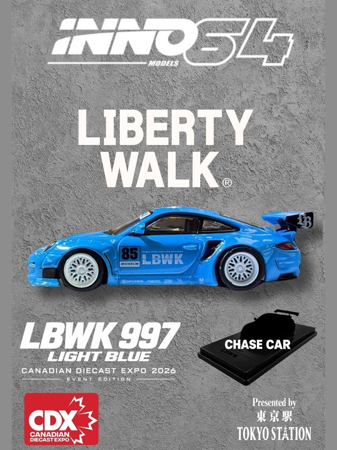 INNO64 1:64 LBWK 997 Light Blue CDX Exclusive IN64-LBWK997-CDE26 SEALED BOX