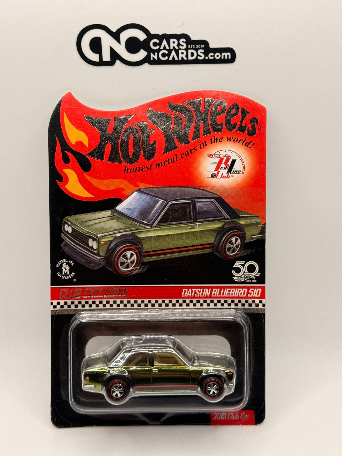 2018 Hot Wheels RLC Datsun Bluebird 510 Green 7087/17500 With Protector