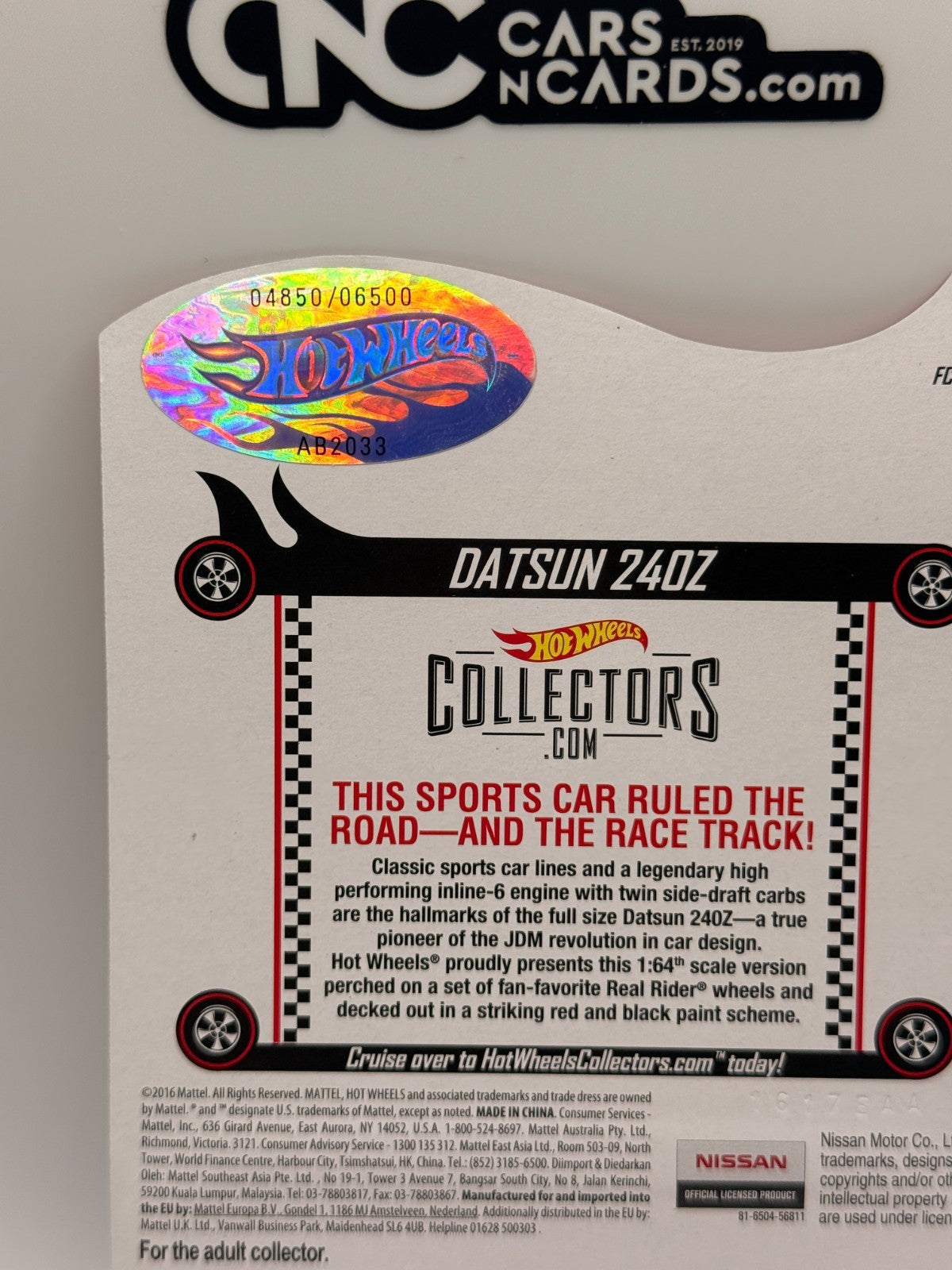 2017 Hot Wheels RLC Datsun 240Z Red 4850/6500 With Protector Rare