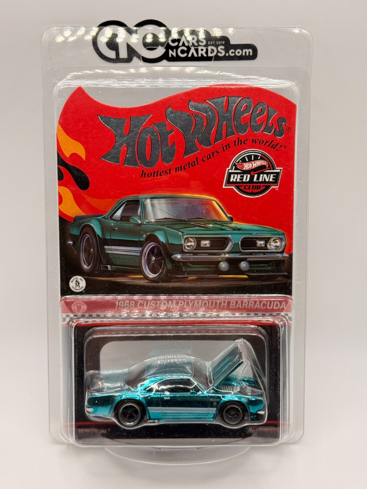 2024 Hot Wheels RLC 1968 Custom Plymouth Barracuda Teal With Protector