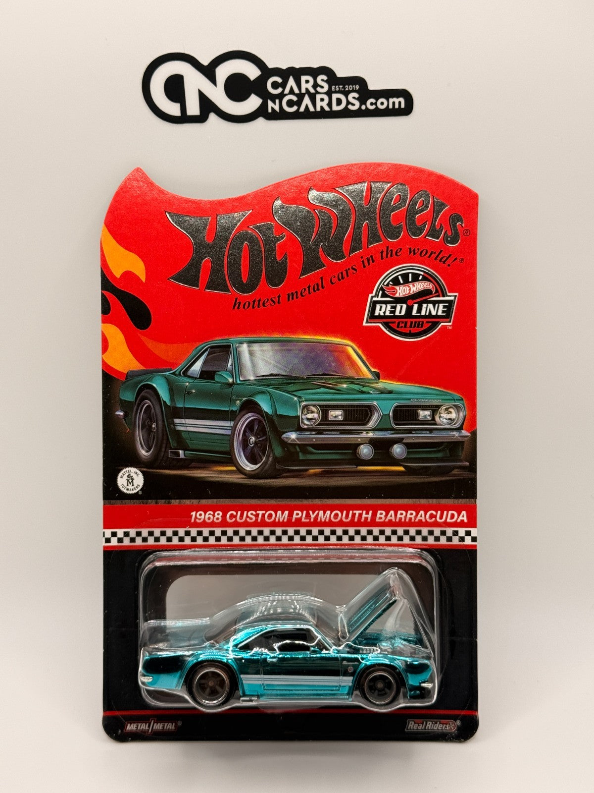 2024 Hot Wheels RLC 1968 Custom Plymouth Barracuda Teal With Protector