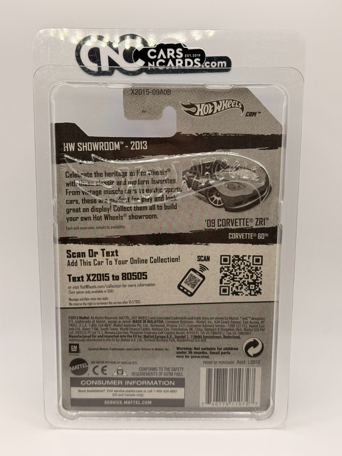 2013 Hot Wheels HW Showroom '09 Chevrolet Corvette ZR1 Super Treasure Hunt