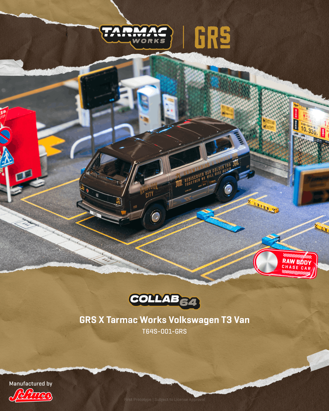 Tarmac Works COLLAB64 1:64 GRS X Tarmac Works Volkswagen T3 Van T64S-001-GRS