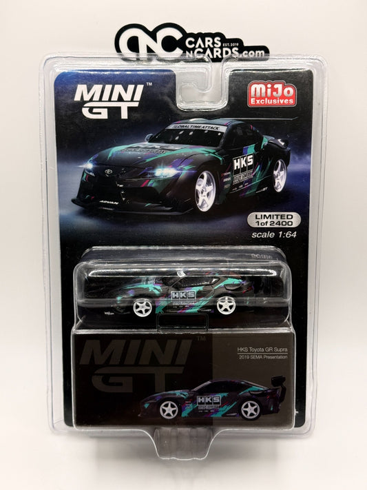 Mini GT 1:64 MIJO EXCLUSIVES HKS 2019 TOYOTA GR SUPRA SEMA PRESENTATION HKS