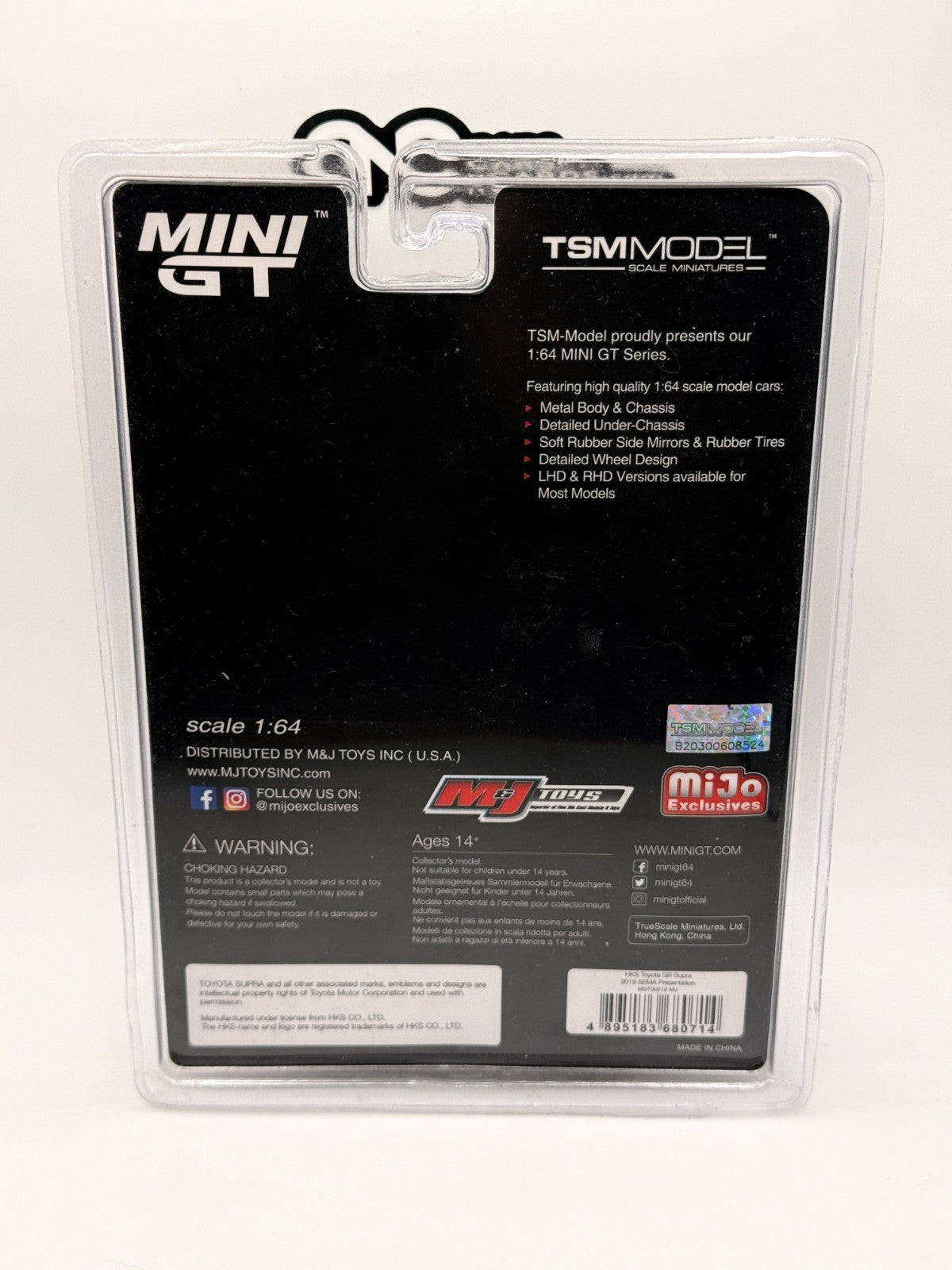 Mini GT 1:64 MIJO EXCLUSIVES HKS 2019 TOYOTA GR SUPRA SEMA PRESENTATION HKS