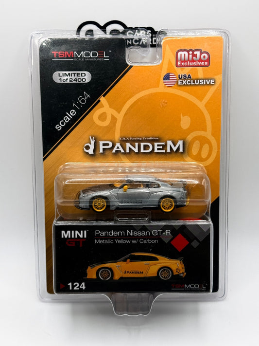 Mini GT 124 Pandem NISSAN GT-R Carbon Metallic Yellow Carbon MIJO CHASE RARE!