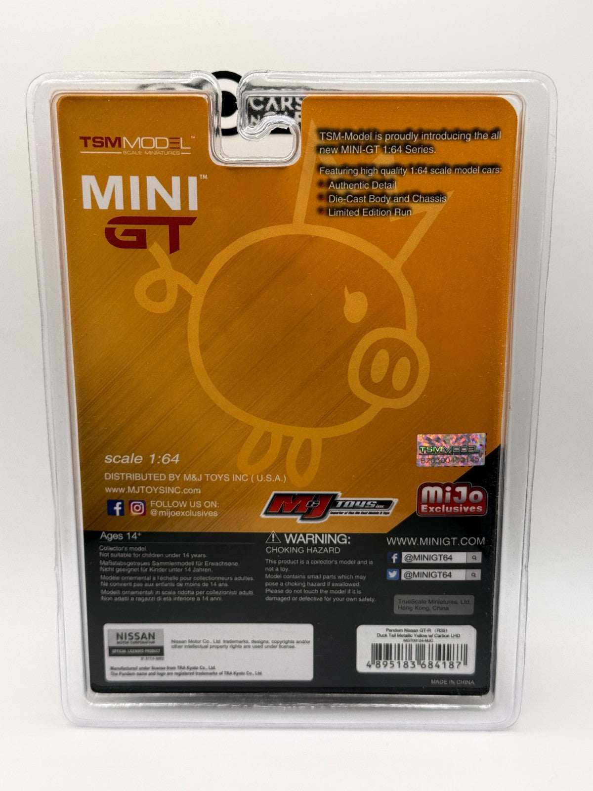 Mini GT 124 Pandem NISSAN GT-R Carbon Metallic Yellow Carbon MIJO CHASE RARE!