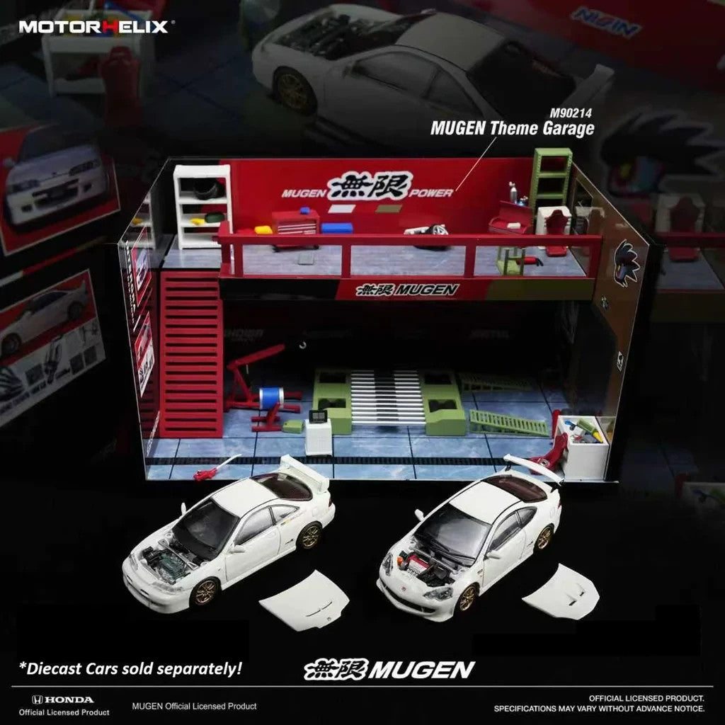 Motorhelix 1:64 Garage Scene Set - MUGEN Theme Garage M90214