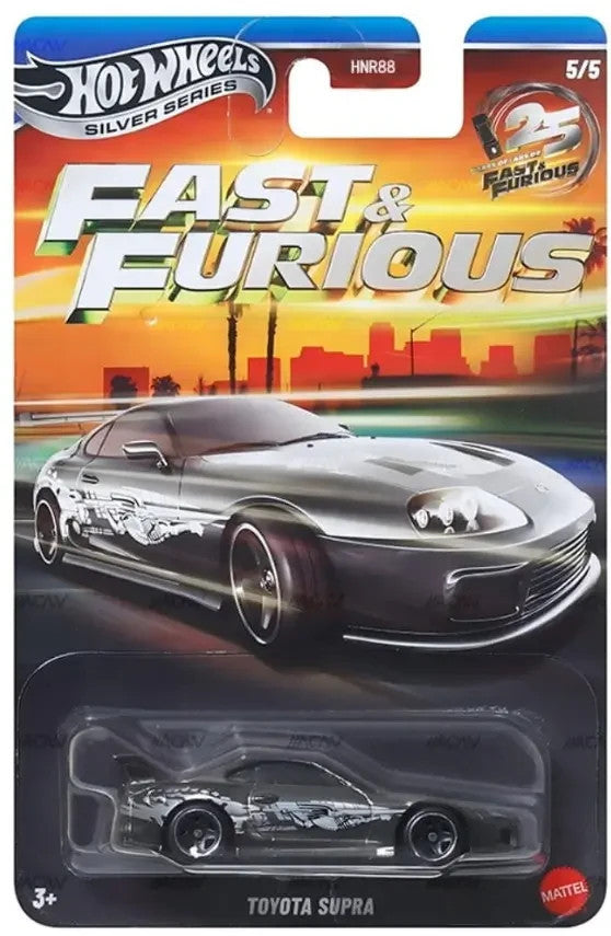 2026 Hot Wheels Silver Series Fast & Furious 25th Anniversary 5/5 Toyota Supra
