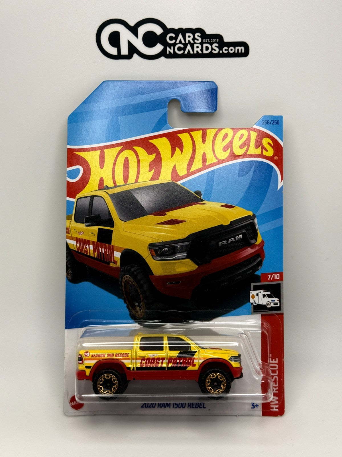 2023 Hot Wheels HW Rescue 7/10 2020 Ram 1500 Rebel Treasure Hunt (Soft Corners)