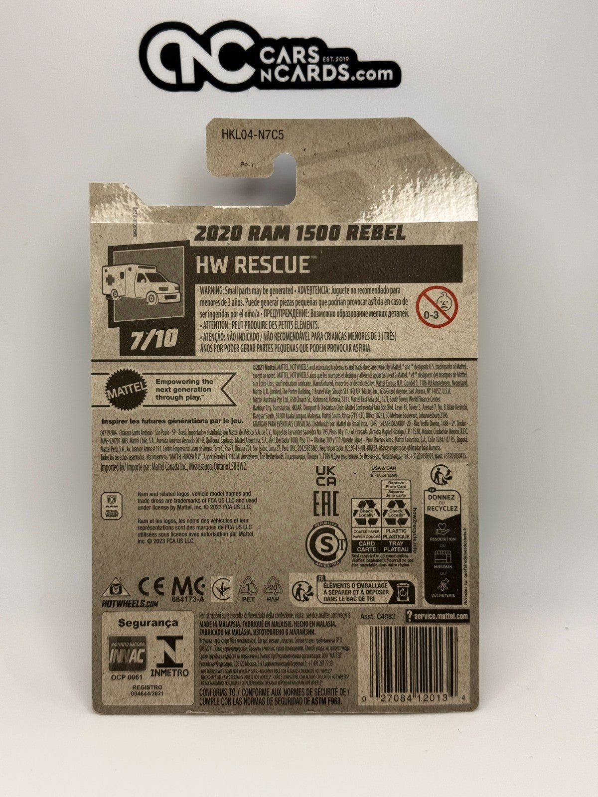2023 Hot Wheels HW Rescue 7/10 2020 Ram 1500 Rebel Treasure Hunt (Soft Corners)
