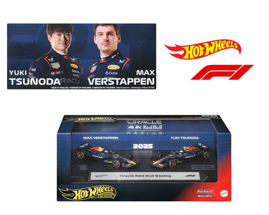 Hot Wheels 1:64 F1 2-Pack 2025 Racing Premium Team Red Bull M. Verstappen #1/ Y.