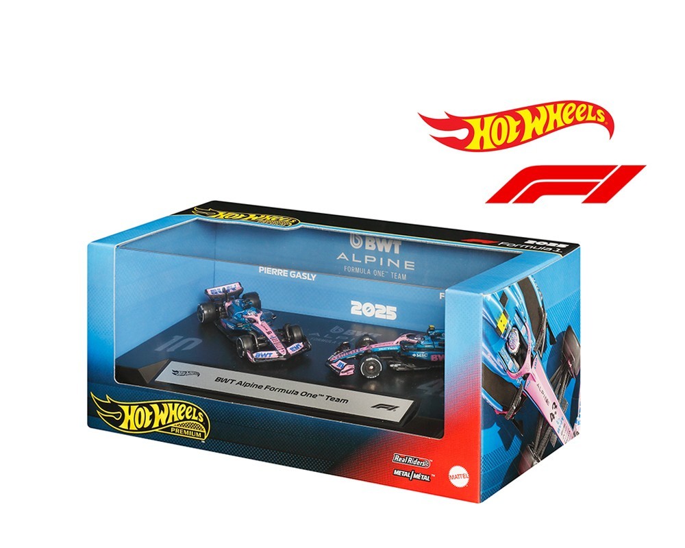 Hot Wheels 1:64 F1 2-Pack 2025 Racing Premium Team BWT Alpine Gasly / Colapinto