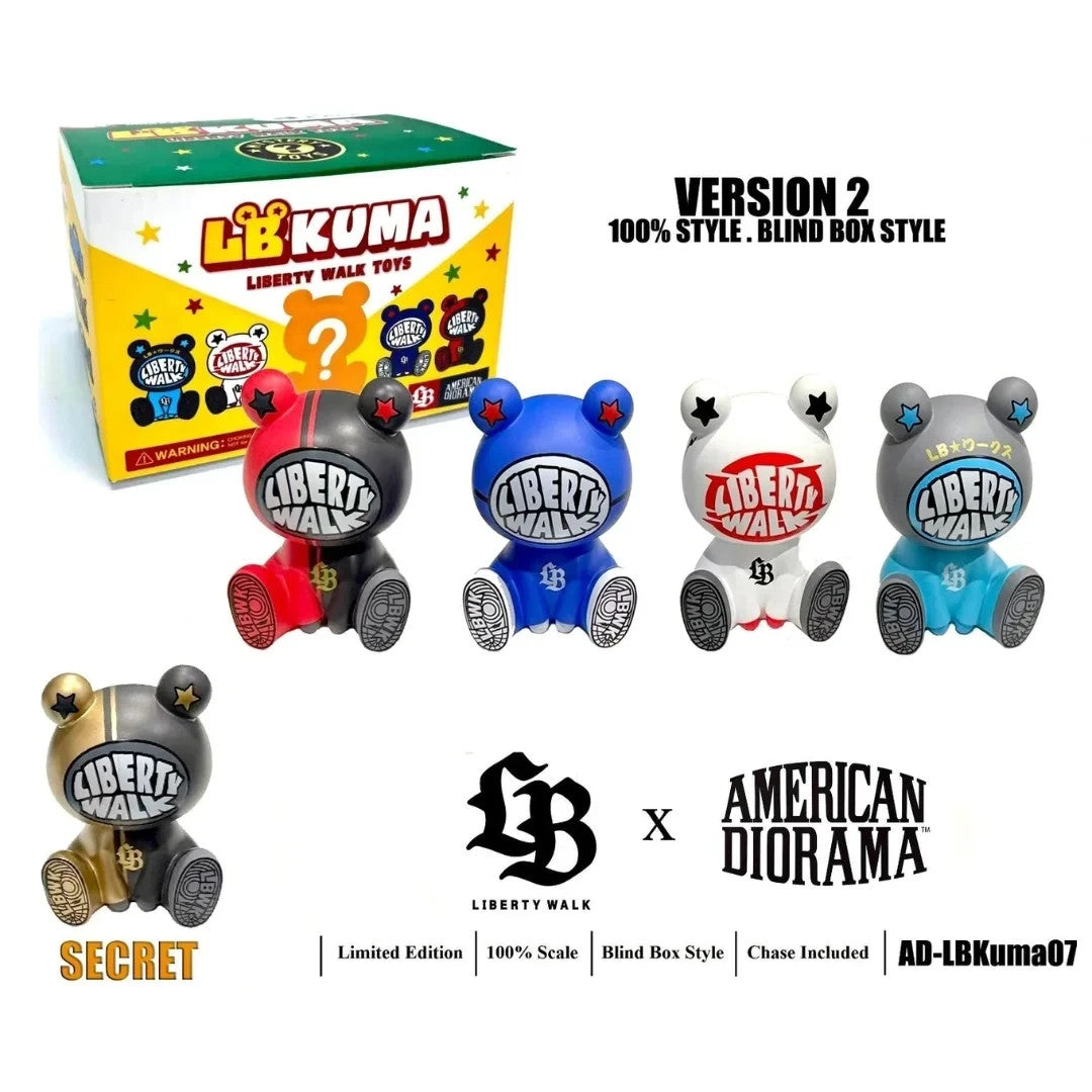 AMERICAN DIORAMA x Liberty Walk Kuma Version 2 100% Blind Box AD-LBKuma07