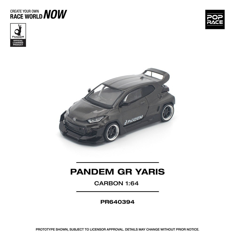 POPRACE 1:64 PANDEM GR YARIS CARBON EDITION PR640394