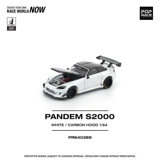 POPRACE 1:64 PANDEM S2000 SOFTTOP WHITE TOOLING VARIANT PR640389