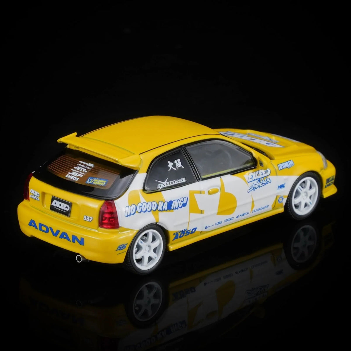 Motorhelix 1:64 Honda Civic TYPE R (EK9) Customized EXCEED Yellow Hong Kong