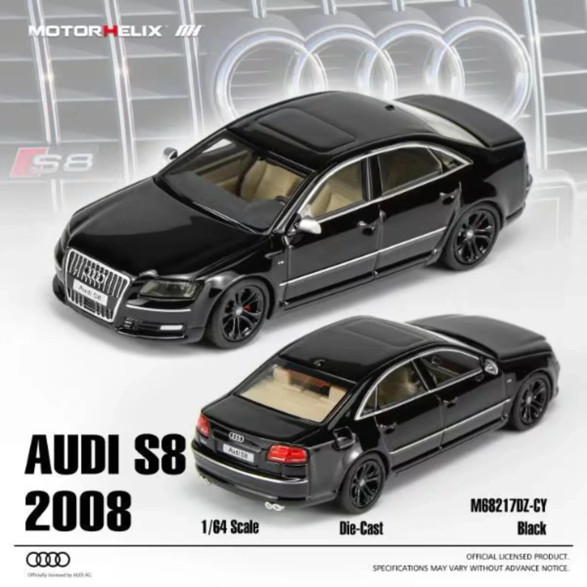 Motorhelix 1:64 Audi S8 2008 Customized-CY M68217DZ-CY