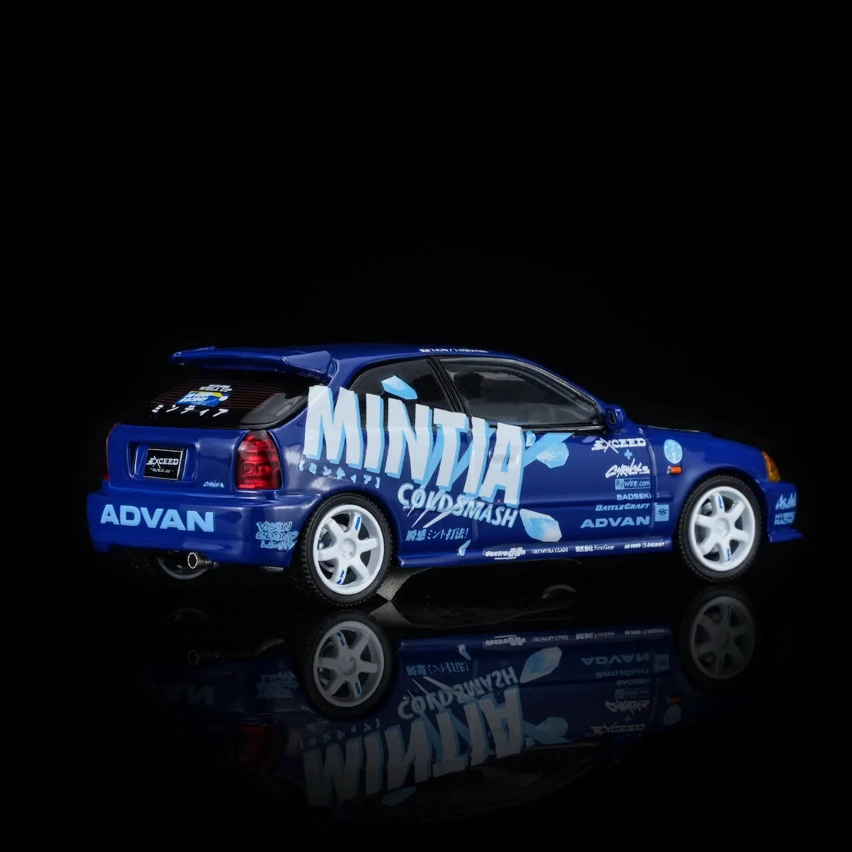 Motorhelix 1:64 Honda Civic TYPE R (EK9) Customized EXCEED Blue Hong Kong ToyCar