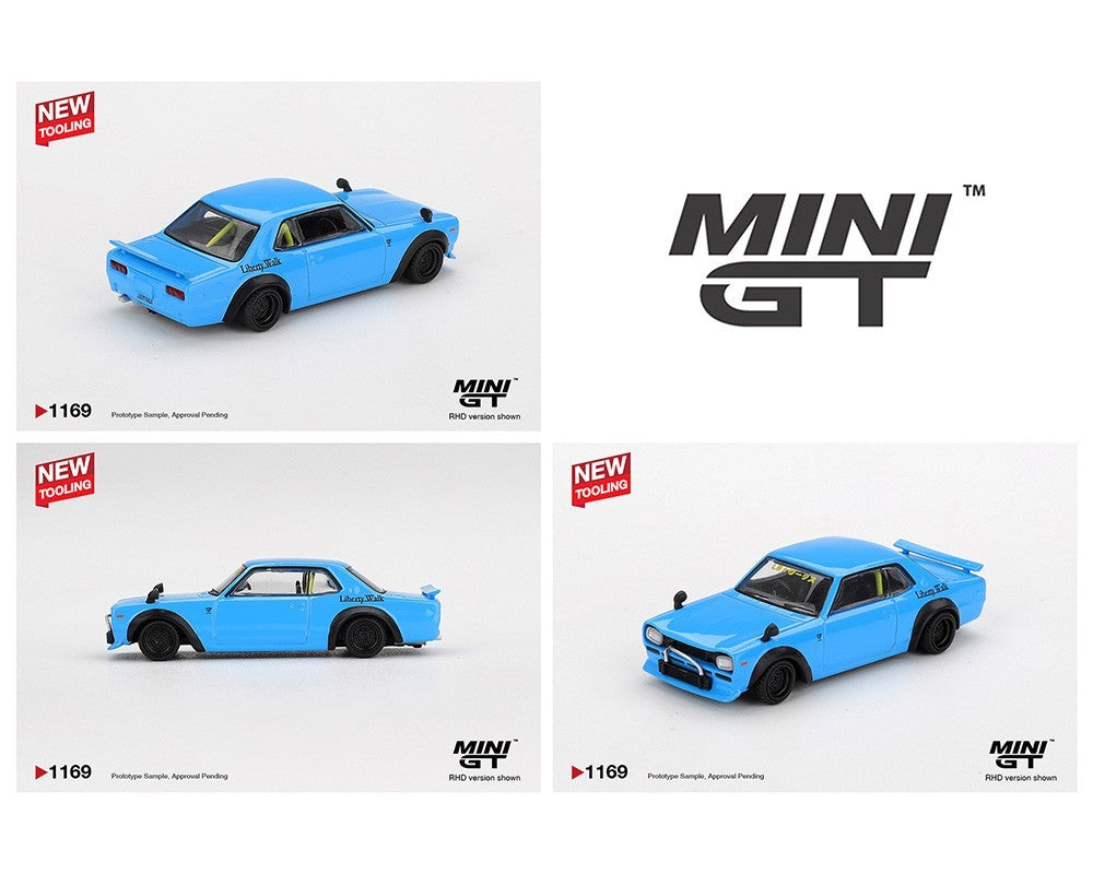 Mini GT 1:64 Nissan LB Works HAKOSUKA – Baby Blue