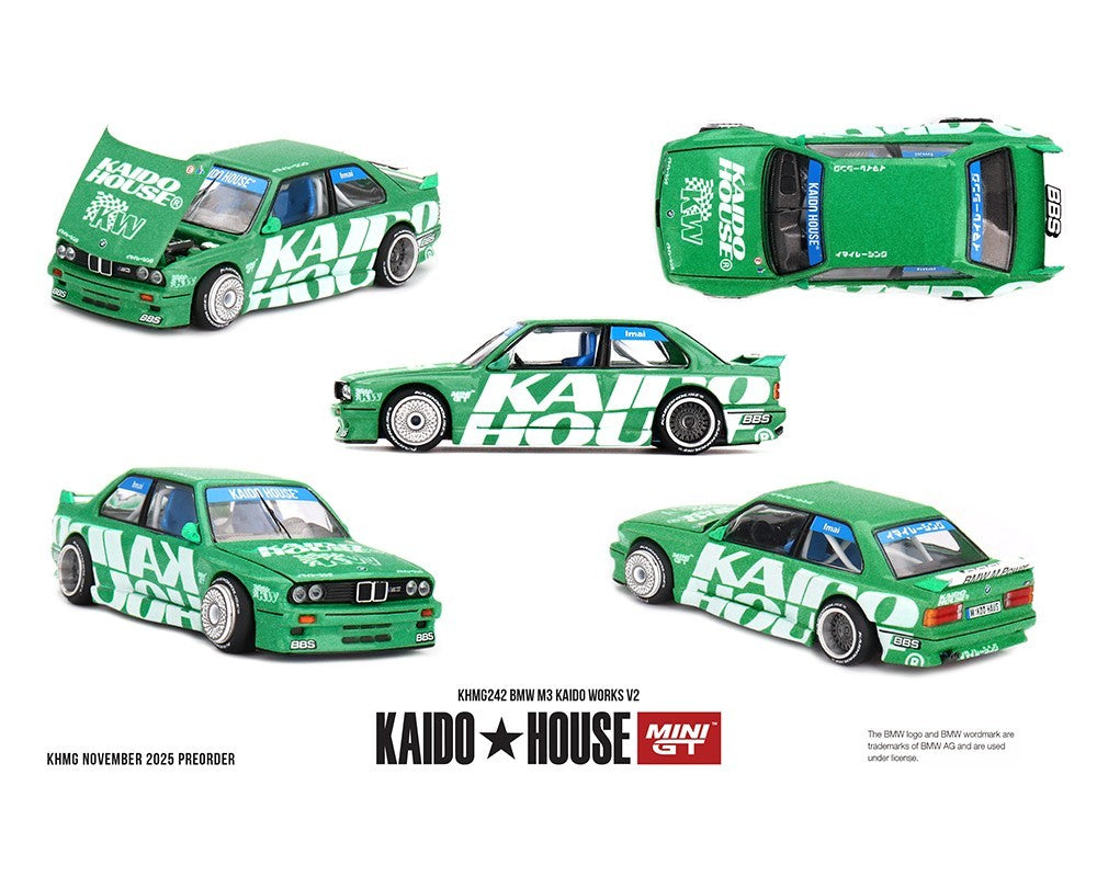 Kaido House x Mini GT BMW M3 Kaido Works V2- Green Sealed *Chance of a Chase*
