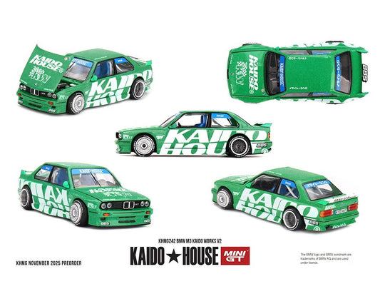 Kaido House x Mini GT BMW M3 Kaido Works V2- Green Sealed *Chance of a Chase*
