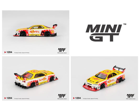 Mini GT 1:64 Nissan LB-ER34 Super Silhouette SKYLINE Suppaiman Okinawa MGT01204