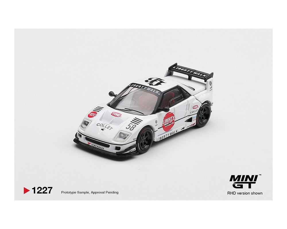 Mini GT 1:64 Mazda AZ-1 Liberty Walk LB40 LB-Hinomaru – White MGT01227-BL