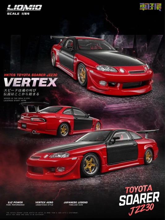 Liomio 1:64 Toyota Soarer JZZ30 Vertex HK Toycar Salon 2026 LI64-TSV-HKTCS