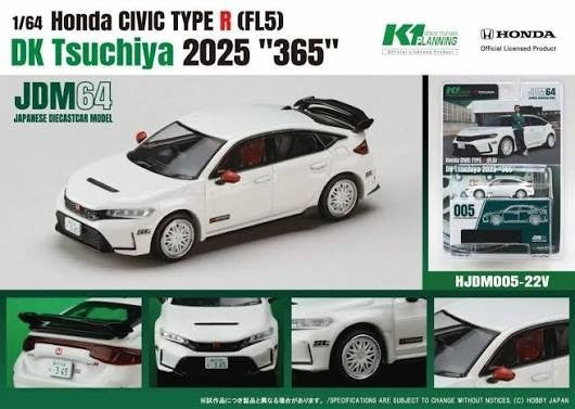 Hobby Japan 1:64 Honda Civic Type R FL5 DK Tsuchiya HK Exclusive HJDM005-19V