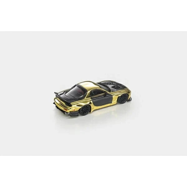 MODELMODEL 1:64 Mazda RX-7 FD Rocket Bunny Gold Plated HK Toycar Salon 2026