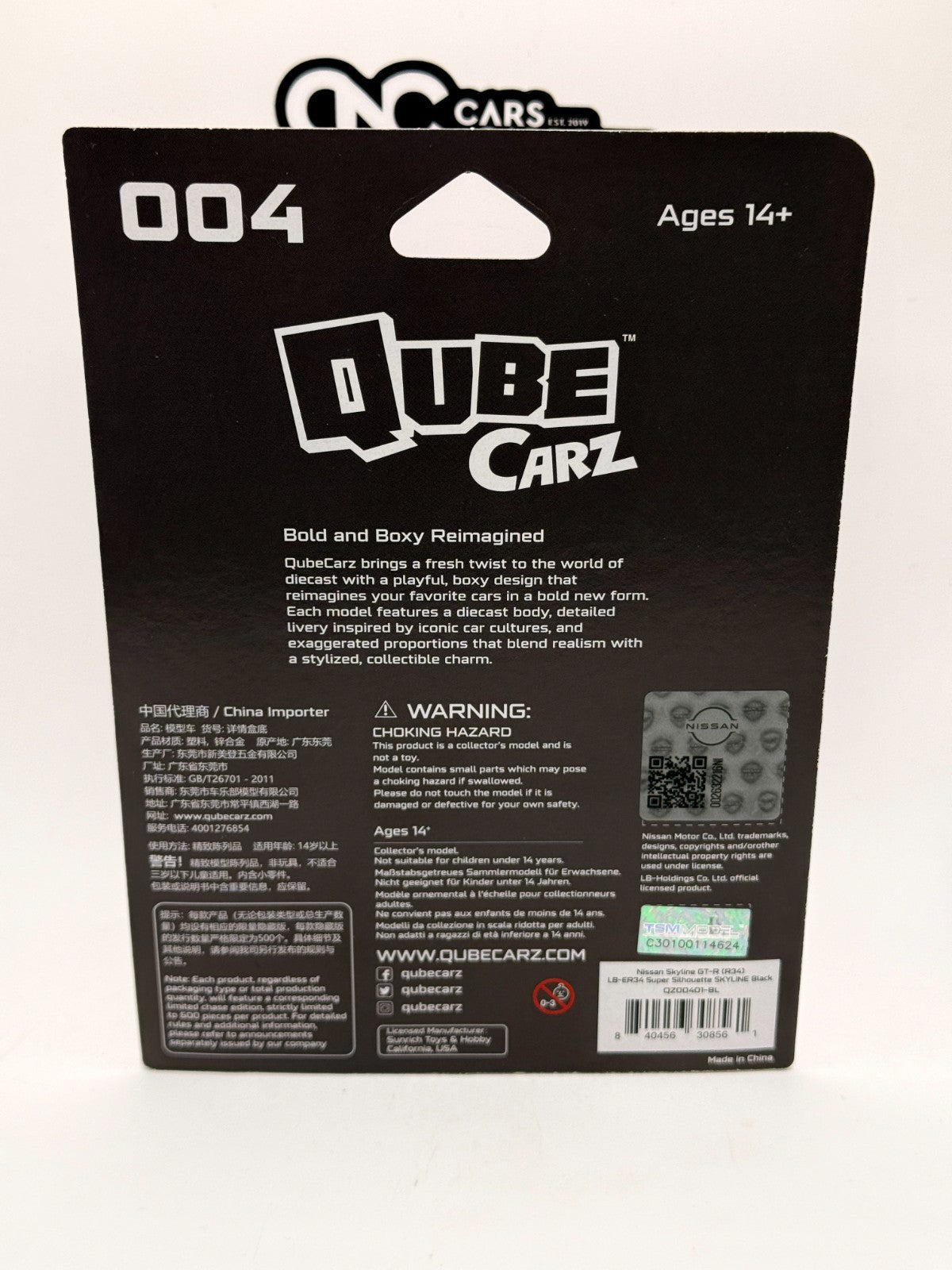 Mini GT Qube Carz 004  Nissan Skyline GT-R R34 LB-ER34 Super Silhouette SKYLINE