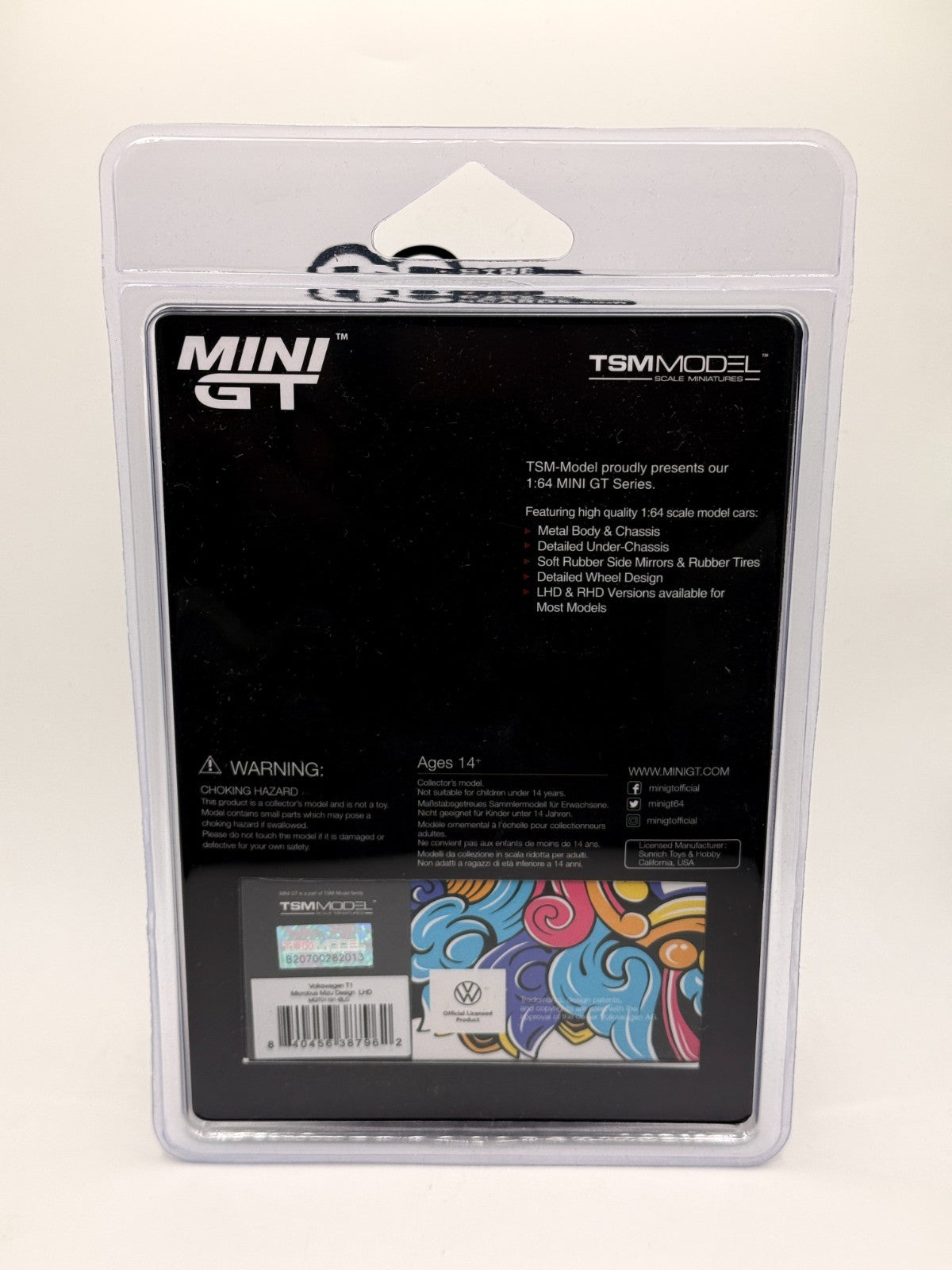 Mini GT 1:64 Volkswagen T1 Microbus Mizu Design – New Tooling! MGT01191-BL CHASE
