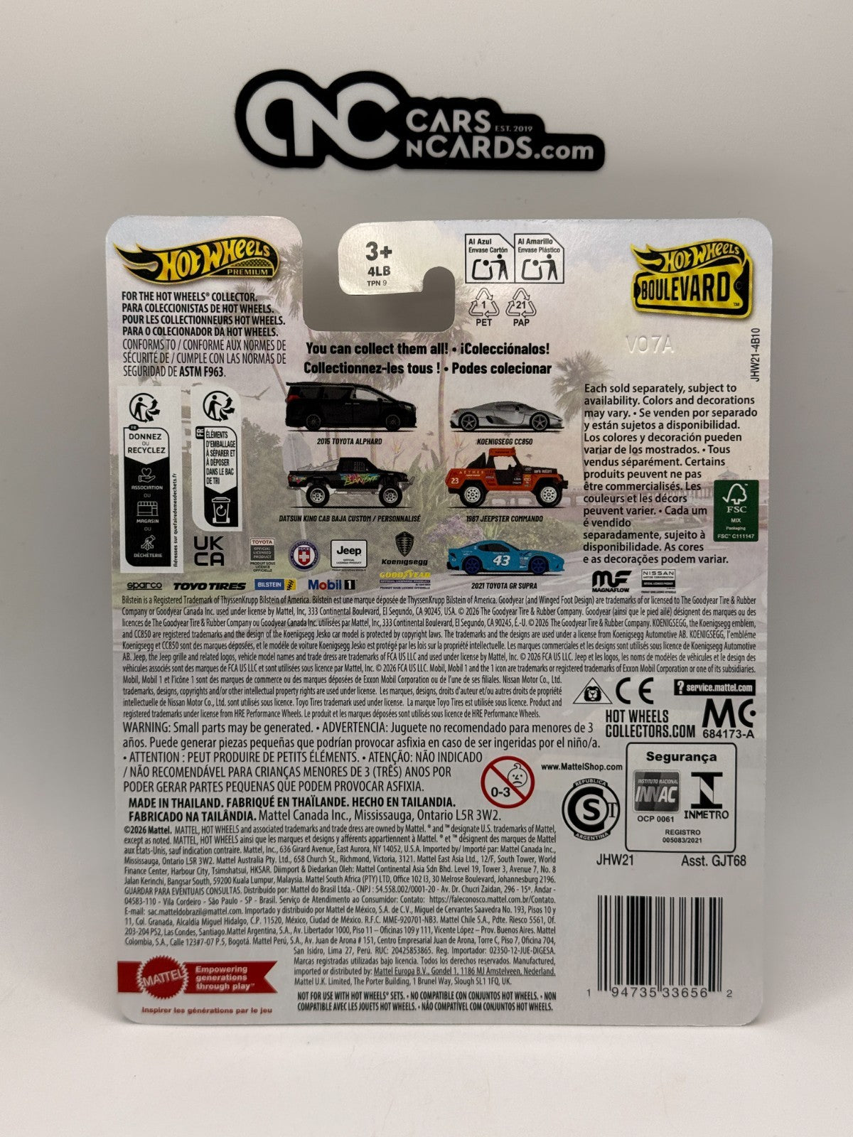 2026 Hot Wheels Premium Boulevard #152 Koenigsegg CC850