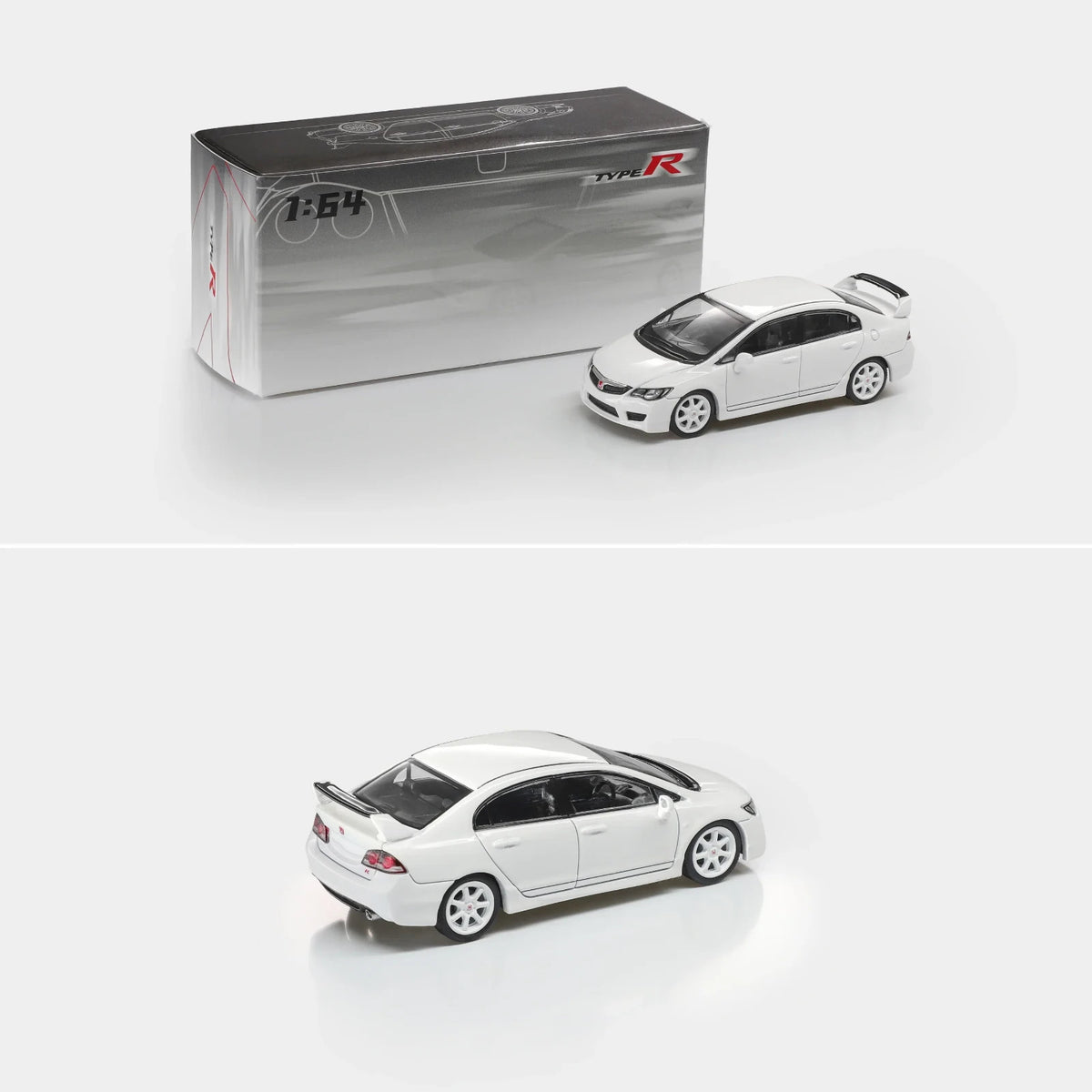 MODELMODEL 1:64 Honda Civic Type-R FD2 2009 White (Paper Box) MM64-FD2-001A