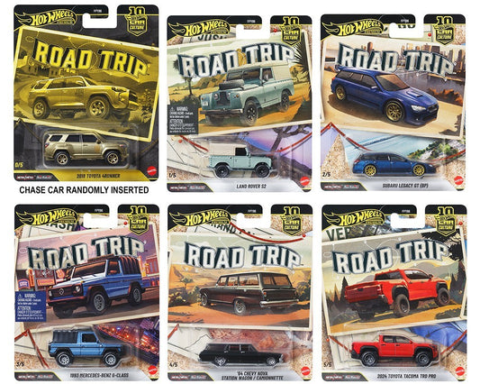2026 Hot Wheels Car Culture 10th Anniversary "V" Road Trip Factory Sealed Case
