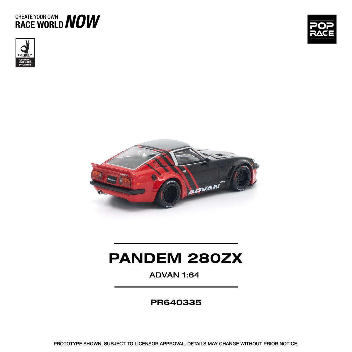 POPRACE 1:64 PANDEM 280ZX ADVAN PR640335