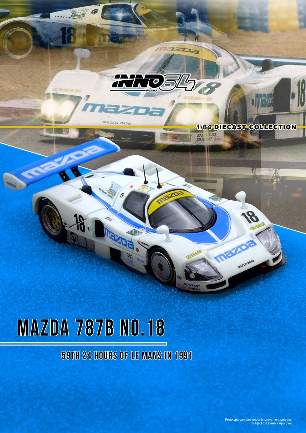 (PRE-ORDER) INNO64 1:64 MAZDA 787B No.18 59th 24 Hours Le Mans 1991 IN64-787B-18LM91