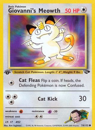 Giovanni's Meowth (74) 74/132 - Gym Challenge Unlimited