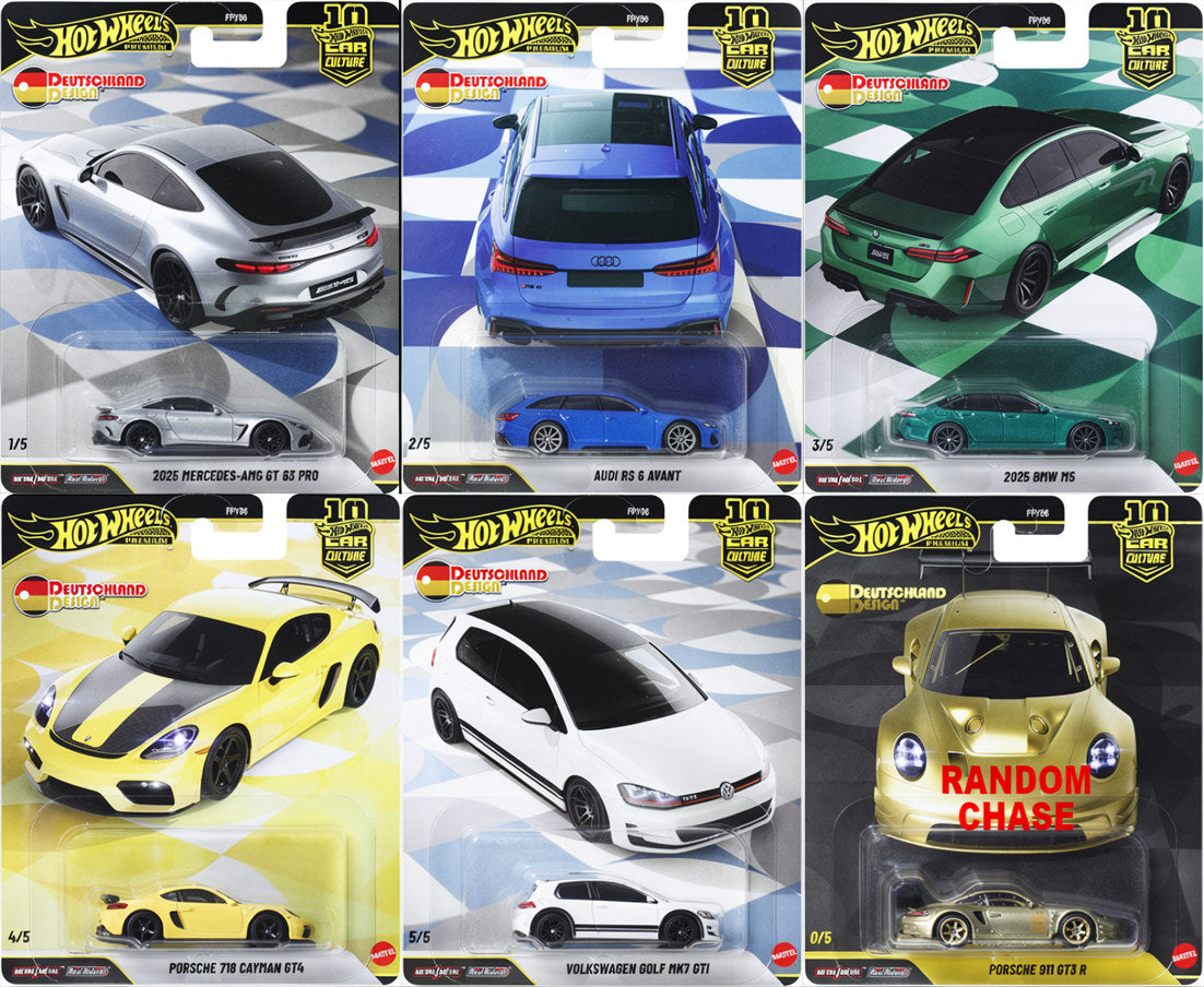 (PRE-ORDER) 2026 Hot Wheels 1:64 Car Culture 10th Anniversary 2026 W Case Deutschland Assortment Factory Sealed Case FPY86-961W