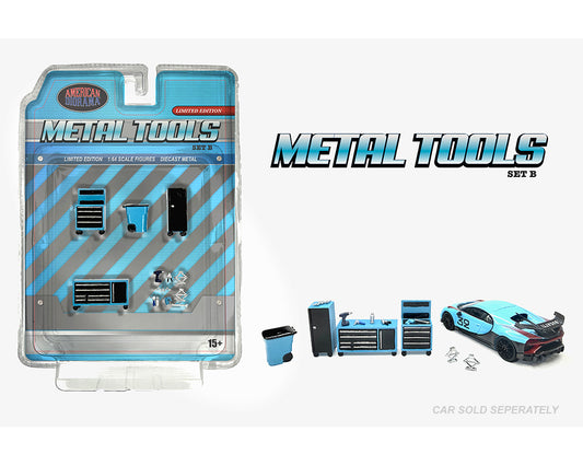 (PRE-ORDER) American Diorama 1:64 Metal Tools Set B Blue – Mijo Exclusives