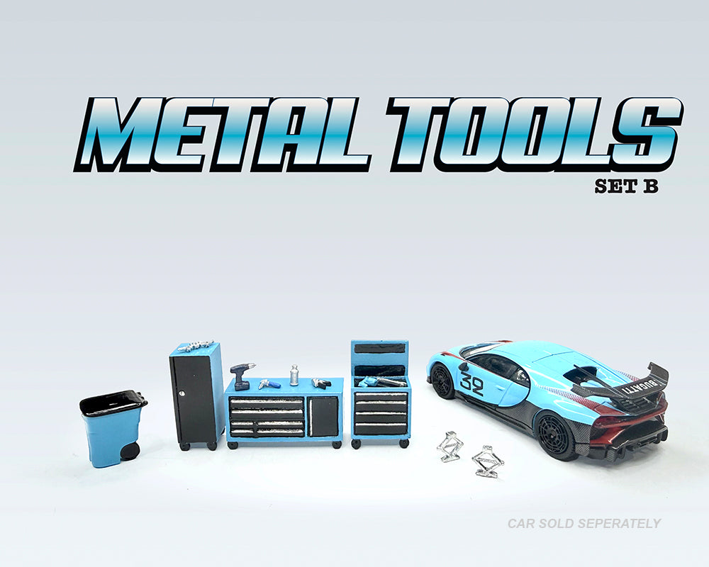 (PRE-ORDER) American Diorama 1:64 Metal Tools Set B Blue – Mijo Exclusives