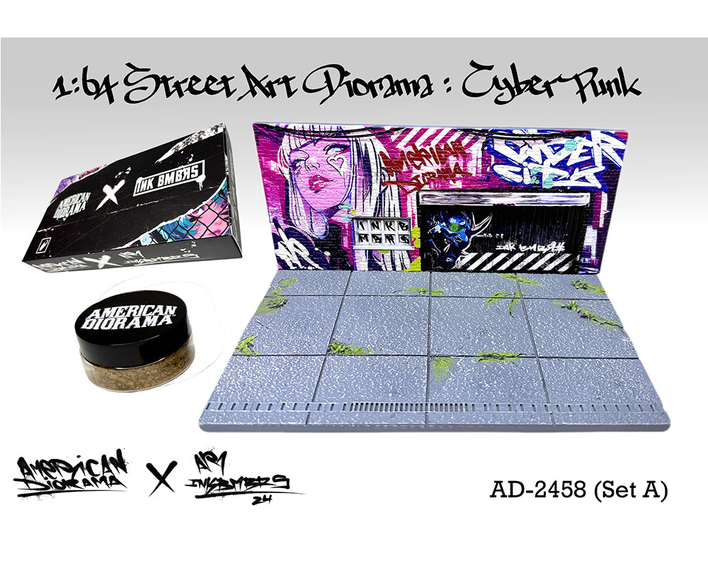 (PRE-ORDER) American Diorama 1:64 MiJo Exclusives LA Street Art Diorama Cyber Punk A – Limited Edition