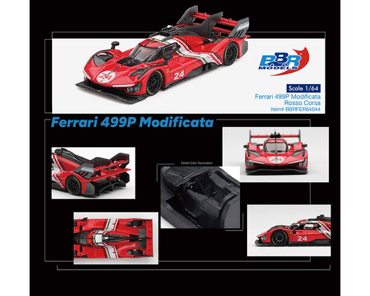 (PRE-ORDER) BBR 1:64 Ferrari 499P Modificata – Rosso Corsa Red – Limited Edition BBRFER64044