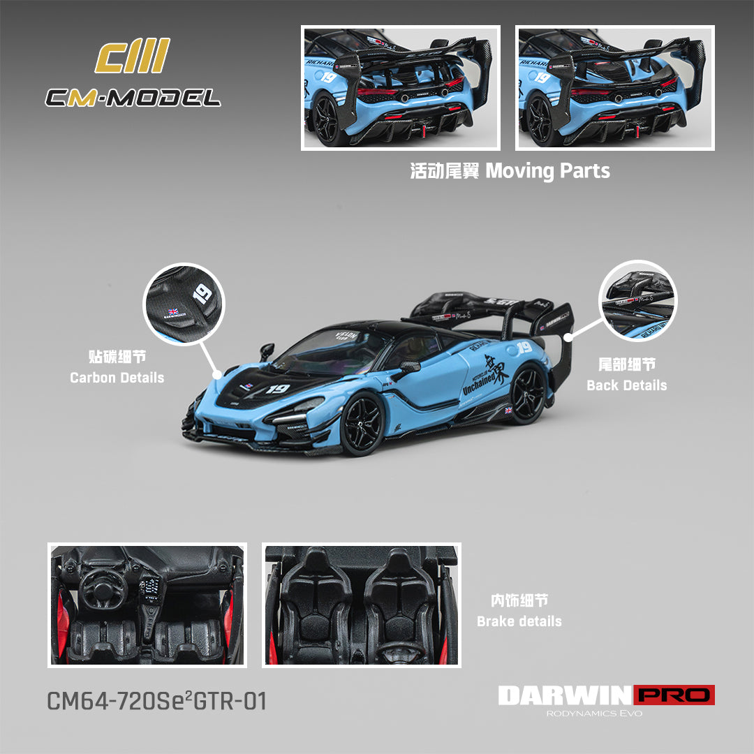 (PRE-ORDER) CM MODEL 1:64 DarwinPRO 720Se²GTR-01 Unchained Blue CM64-720SeGTR-01