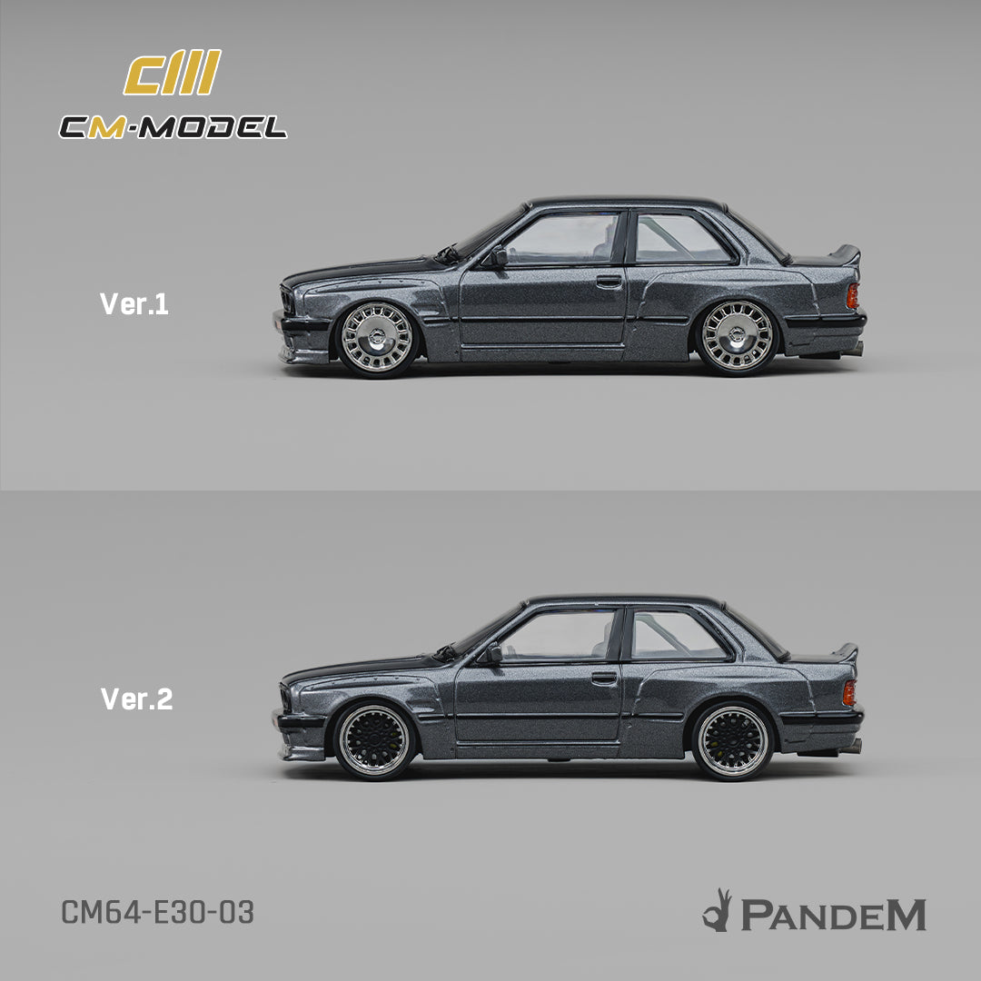 (PRE-ORDER) CM MODEL 1:64 Pandem M3 E30 Metallic gunmetal gray CM64-E30-03
