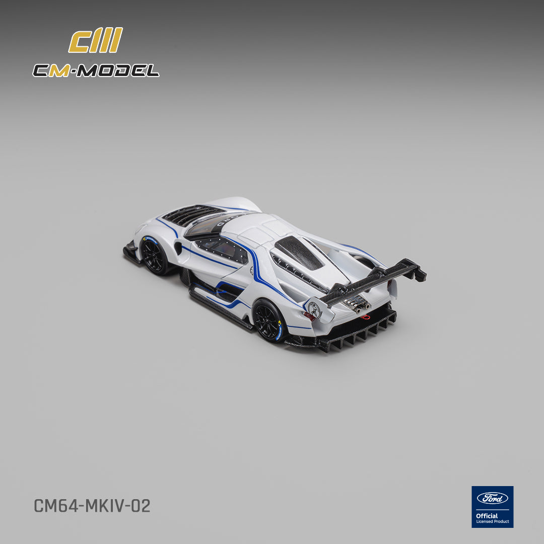 (PRE-ORDER) CM MODEL 1:64 Ford GT Mk IV Frozen White & Sonic Blue Pearl J-1 CM64-MKIV-02